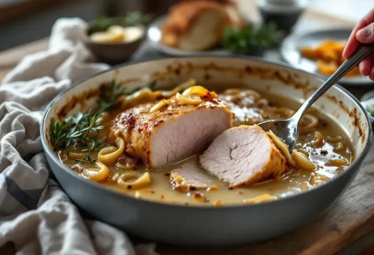 Ce rôti de porc cuit au lait est si fondant qu’on le coupe à la cuillère Ce rôti de porc cuit au lait est si fondant qu’on le coupe à la cuillère