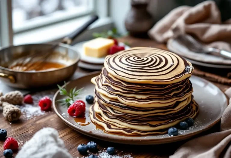 Crêpes zébrées hypnotiques cacao-vanille : la gourmandise magique qui enchante la Chandeleur