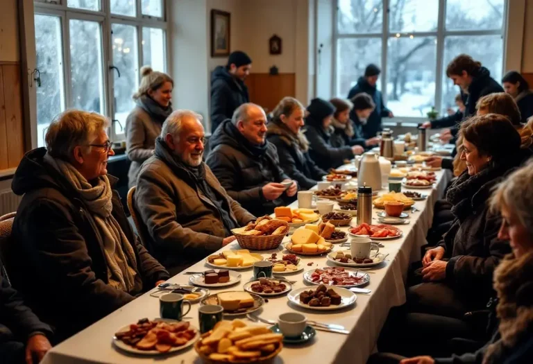 "Fromage, foie gras, chocolats" : le Secours Catholique de Laval réunissait son deuxième petit-déjeuner solidaire