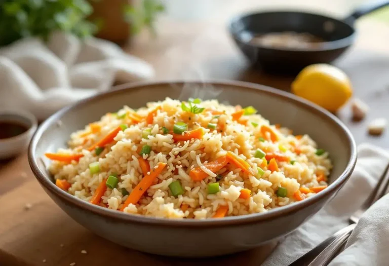 Je prépare ce riz sauté carotte-poireau à la sauce soja dès que je veux un dîner healthy ultra express