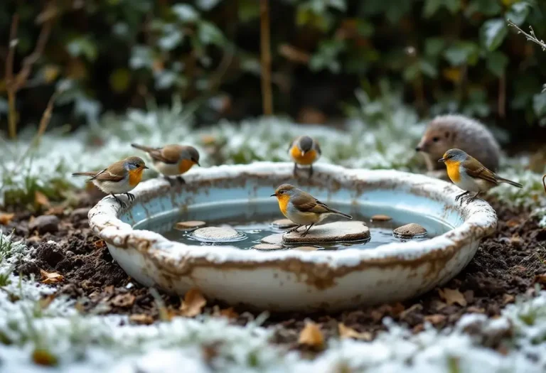 Les ornithologues l'assurent : un saladier brisé attire mieux les oiseaux qu'un abreuvoir classique en hiver