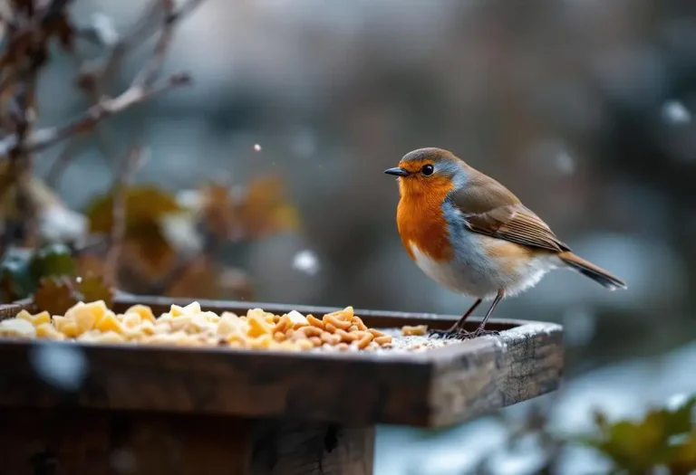Rouges-gorges au jardin : ce soir, mettez dehors cet aliment de base à 3 centimes, que la plupart des jardiniers oublient