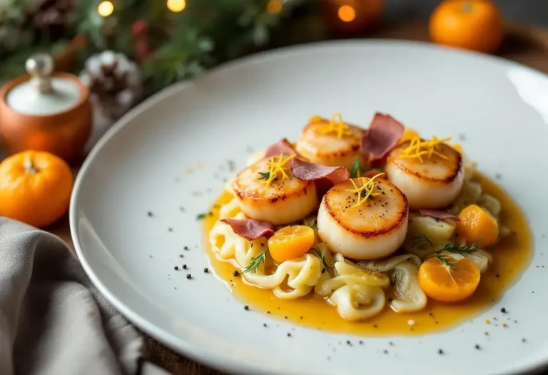 Saint-Jacques, mandarine et chicon : une recette de fête toute en finesse