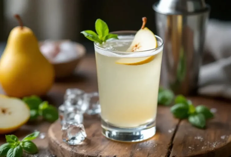 Un jour, un cocktail : poire fraîche et basilic à siroter