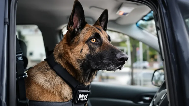 Abandonné par son maître en pleine garde à vue, le chien finit par devenir policier