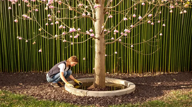Cet arbre pousse aussi vite que le bambou, mais son véritable atout, c'est sa floraison remarquable