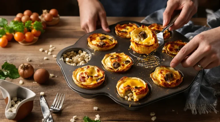 Mini quiches sans pâte jambon et champignons : prêtes en 10 min, bien dorées à souhait