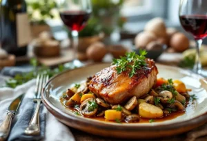 accompagnement d'un confit de canard