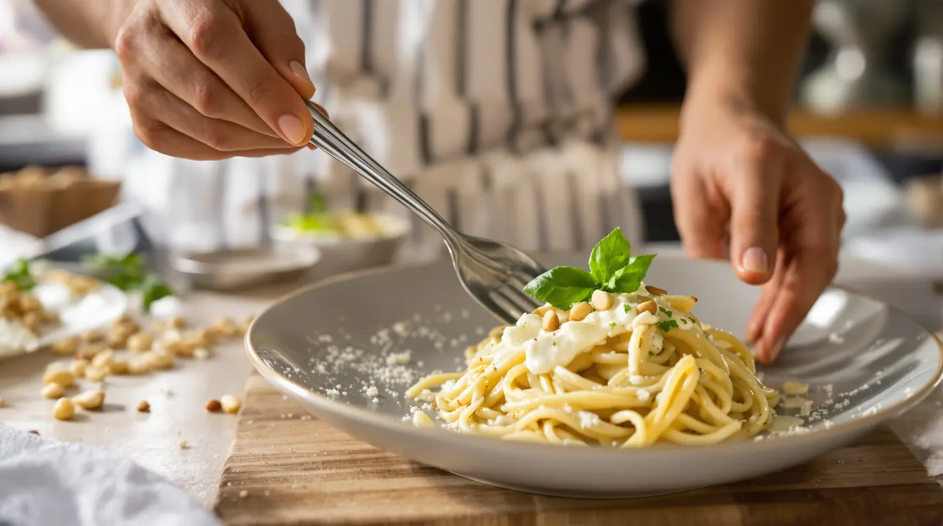recette pâtes stracciatella