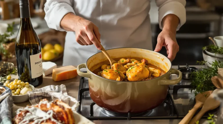 peut on faire un poulet au vin jaune la veille
