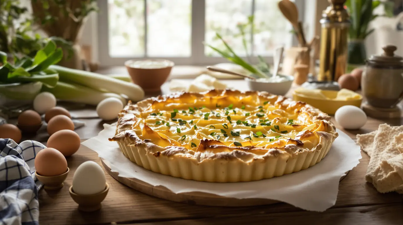 tarte aux poireaux à l'ancienne